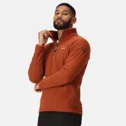 Regatta Men's Kenger Half Zip Honeycomb Fleece - Burnt Copper -Fashionable Man regatta men s kenger half zip honeycomb fleece burnt copper 4