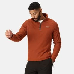 Regatta Men's Kenger Half Zip Honeycomb Fleece - Burnt Copper -Fashionable Man regatta men s kenger half zip honeycomb fleece burnt copper 5