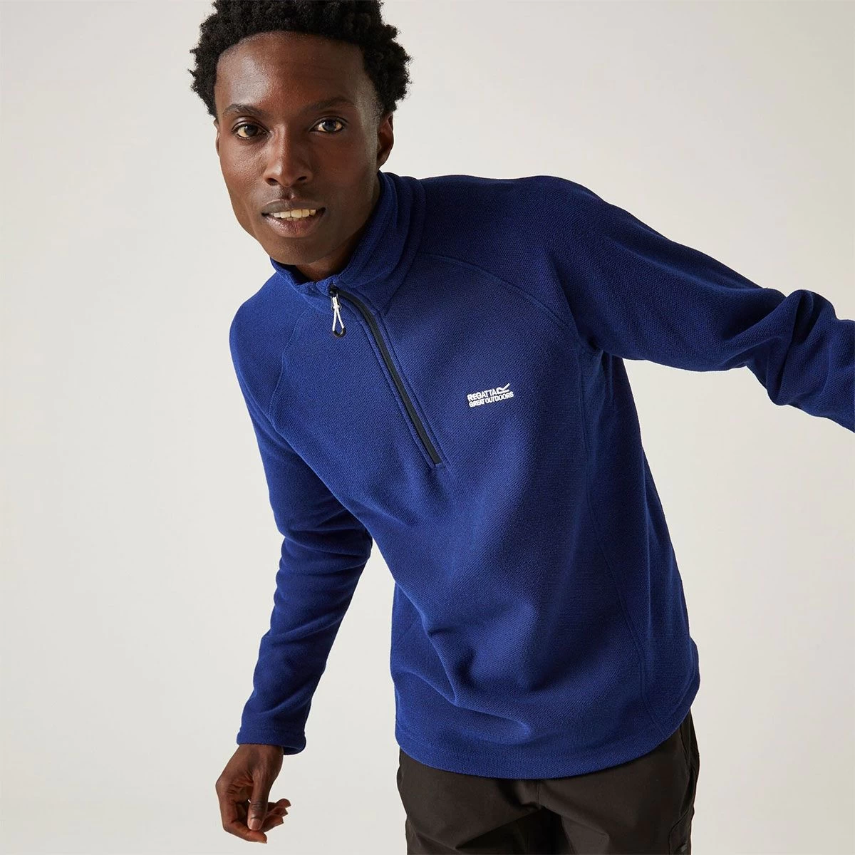 Regatta Men's Kenger Half Zip Honeycomb Fleece - New Royal 2 Regatta Men's Kenger Half Zip Honeycomb Fleece - New Royal - Image 2