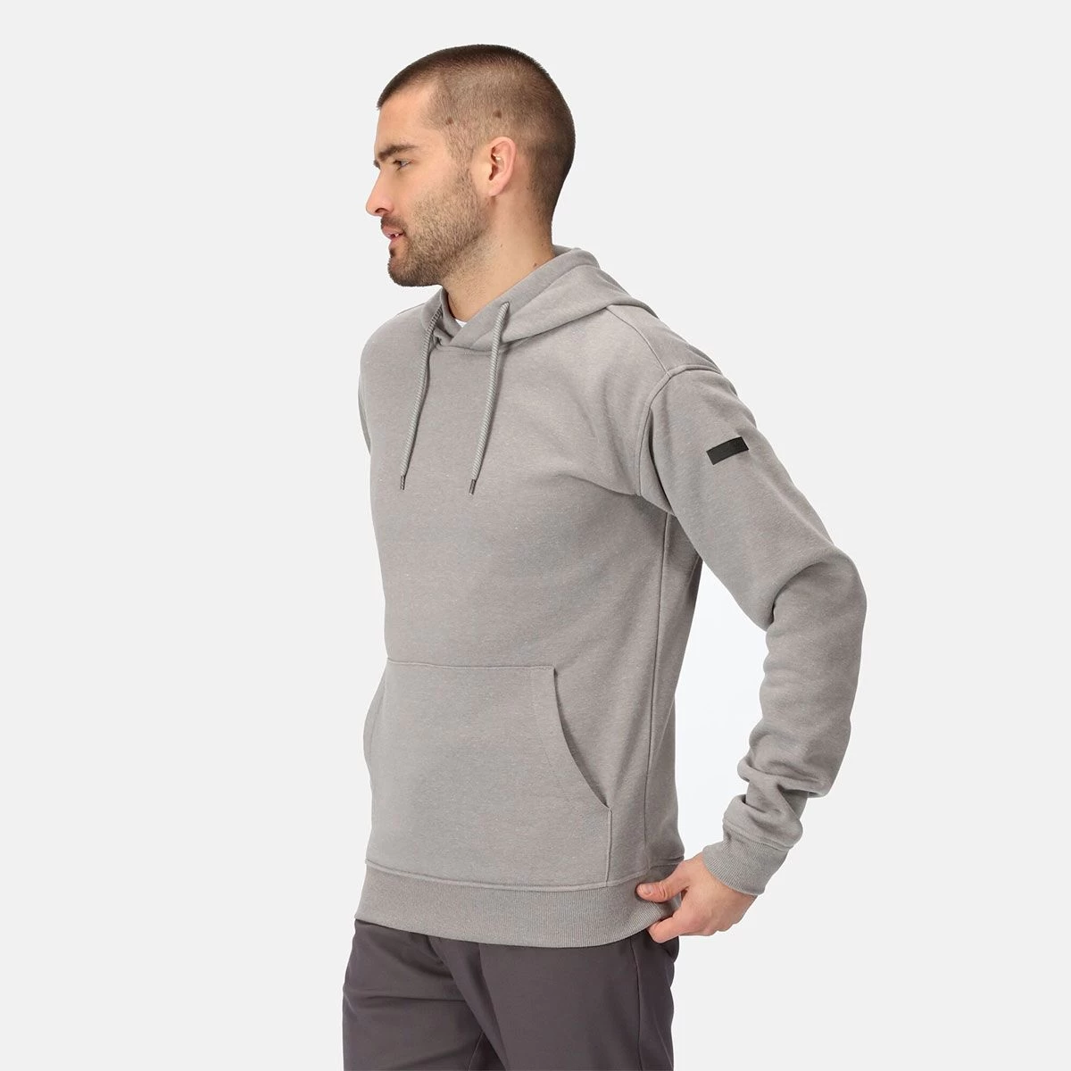 Regatta Men's Ortolan Hoody - Storm Grey Marl 2 Regatta Men's Ortolan Hoody - Storm Grey Marl - Image 2