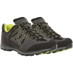 Regatta Men’s Samaris II Low Walking Shoes – Black/ Lime Punch