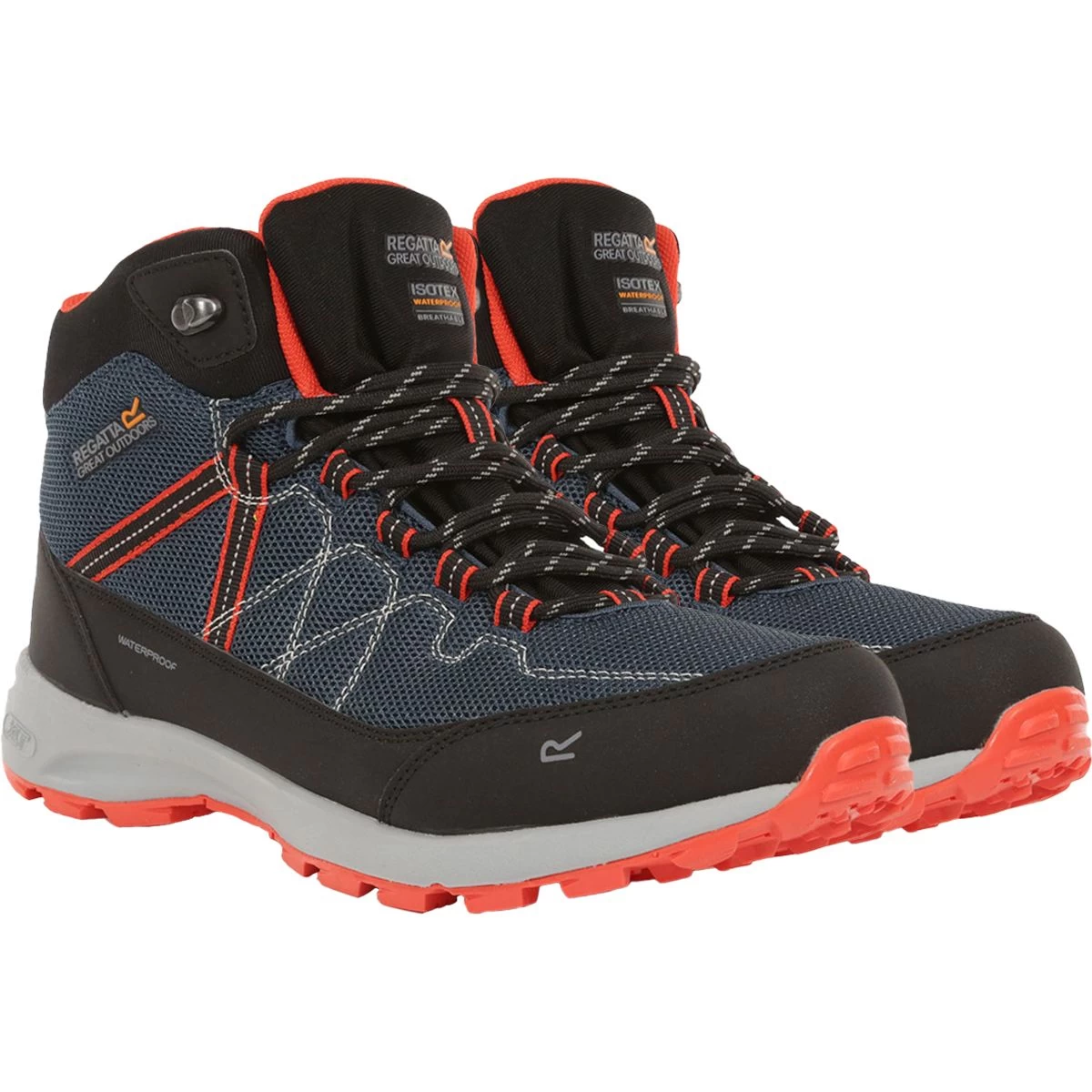 Regatta Men’s Samaris Lite Mid Walking Boots – Moonlight Denim/Orange 9 Regatta Men’s Samaris Lite Mid Walking Boots – Moonlight Denim/Orange - Image 9