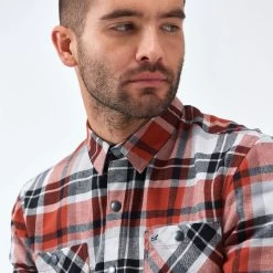 Regatta Men's Thamos Check Shirt - Burnt Henna/Storm Grey -Fashionable Man regatta men s thamos check shirt burnt henna storm grey 7