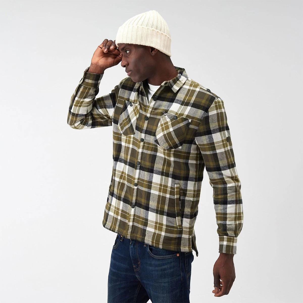 Regatta Men’s Thamos Check Shirt – Dark Khaki Check 1 Regatta Men’s Thamos Check Shirt – Dark Khaki Check