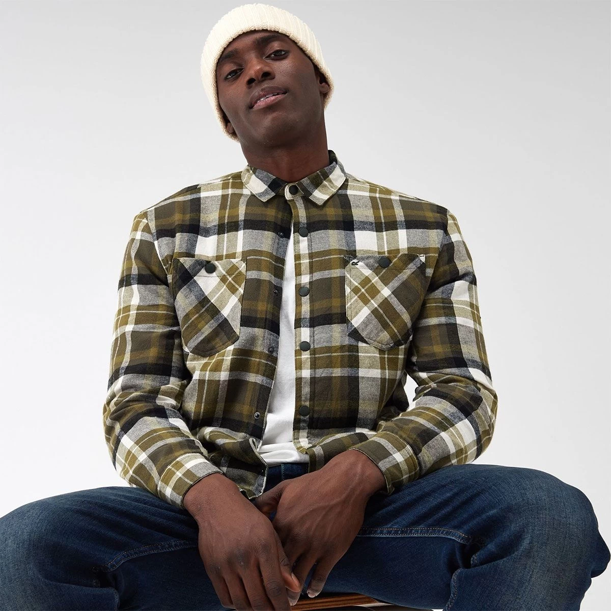 Regatta Men’s Thamos Check Shirt – Dark Khaki Check 3 Regatta Men’s Thamos Check Shirt – Dark Khaki Check - Image 3