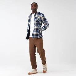 Regatta Men’s Thamos Check Shirt - Navy/ Gold Sand Check -Fashionable Man regatta mens thamos check shirt navy gold sand check 3