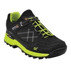 Regatta Men’s Samaris Pro Low Walking Shoes– Black/Lime Punch -Fashionable Man regatta men s samaris pro low walking shoes blacklime punch