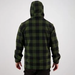 Swanndri Men's Reidston Wool Annorak - Olive/Black Check -Fashionable Man reidston wool anorak grn blkchk 7