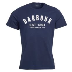 Barbour Men’s Ridge Logo Tee – Navy -Fashionable Man ridge tee navy 1