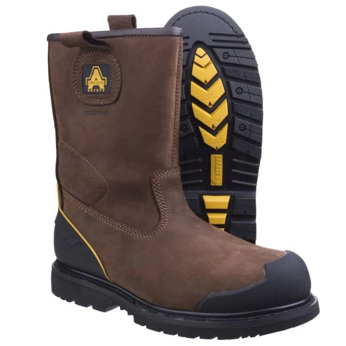 Amblers Men's FS223 Safety Rigger Boots - Brown 5 Amblers Men's FS223 Safety Rigger Boots - Brown - Image 5