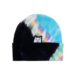 RIPNDIP Lord Nermal Tie Dye Beanie -Fashionable Man ripndip lord nermal tie dye beanie p110736 525517 image