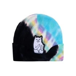 RIPNDIP Lord Nermal Tie Dye Beanie -Fashionable Man ripndip lord nermal tie dye beanie p110736 525518 image