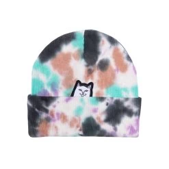 RIPNDIP Lord Nermal Tie Dye Beanie -Fashionable Man ripndip lord nermal tie dye beanie p110736 525519 image