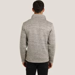 Weird Fish Men's Robins ¼ Zip Soft Knit Fleece - Khaki -Fashionable Man robins 14 zip soft knit khaki 3