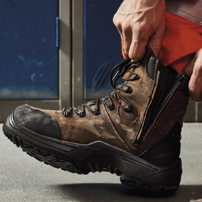 V12 Men's Rocky IGS Zip Safety Boot - Brown 2 V12 Men's Rocky IGS Zip Safety Boot - Brown - Image 2