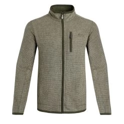 Weird Fish Men's Rossten Full Zip Fleece - Dark Olive