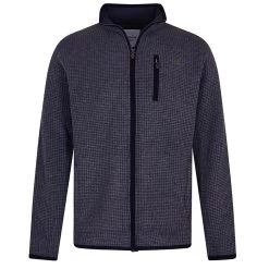 Weird Fish Men’s Rossten Full Zip Fleece – Washed Black -Fashionable Man rossten washed black