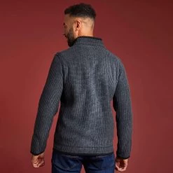 Weird Fish Men’s Rossten Full Zip Fleece – Washed Black -Fashionable Man rossten washed black 5