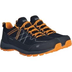 Regatta Men’s Samaris Lite Low II Walking Shoes - Black/Flame Orange -Fashionable Man samaris litelowii blk flameorg 1 1