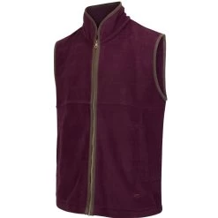 Hoggs Of Fife Stenton Technical Fleece Gilet - Merlot