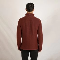 Weird Fish Men's Stern ¼ Zip Eco Macaroni Fleece - Burnt Henna 13 Weird Fish Men's Stern ¼ Zip Eco Macaroni Fleece - Burnt Henna -Fashionable Man stern 14 zip macaroni brnhenna 4