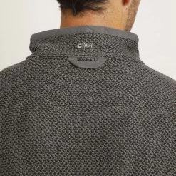 Weird Fish Men's Stern ¼ Zip Eco Macaroni Fleece - Dark Grey -Fashionable Man stern 14 zip macaroni dkgry 7