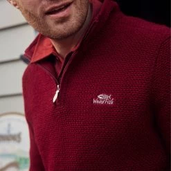 Weird Fish Men's Stern ¼ Zip Eco Macaroni Fleece - Garnet 6 Weird Fish Men's Stern ¼ Zip Eco Macaroni Fleece - Garnet -Fashionable Man stern 14 zip macaroni garnet
