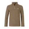 Weird Fish Men’s Stern ¼ Zip Macaroni Fleece - Mink
