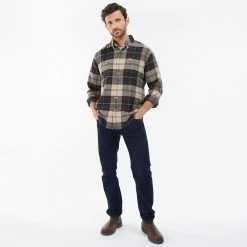 Barbour Men's Hogside Regular Shirt - Autumn Dress -Fashionable Man stonewell 3