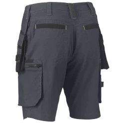 Bisley Workwear Men's Flex & Move Stretch Utility Holster Pocket Shorts – Charcoal 8 Bisley Workwear Men's Flex & Move Stretch Utility Holster Pocket Shorts – Charcoal -Fashionable Man stretch cargo shrts wpkts chr 4