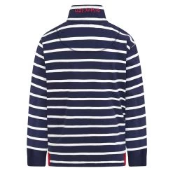 Lazy Jacks Men’s ¼ Zip Sweatshirt – Striped Marine -Fashionable Man striped 14 zip sshirt marine l39
