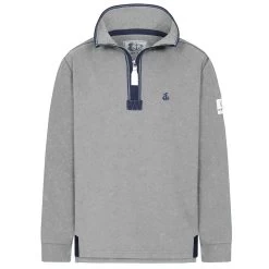 Lazy Jack Men’s ¼ Zip Sweatshirt - Grey Marl