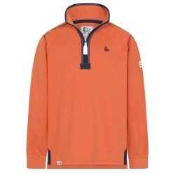 Lazy Jacks Men’s 1/4 Zip Sweatshirt - Orange 9 Lazy Jacks Men’s 1/4 Zip Sweatshirt - Orange -Fashionable Man supersoft 1 4 zip sweat orange 1 1