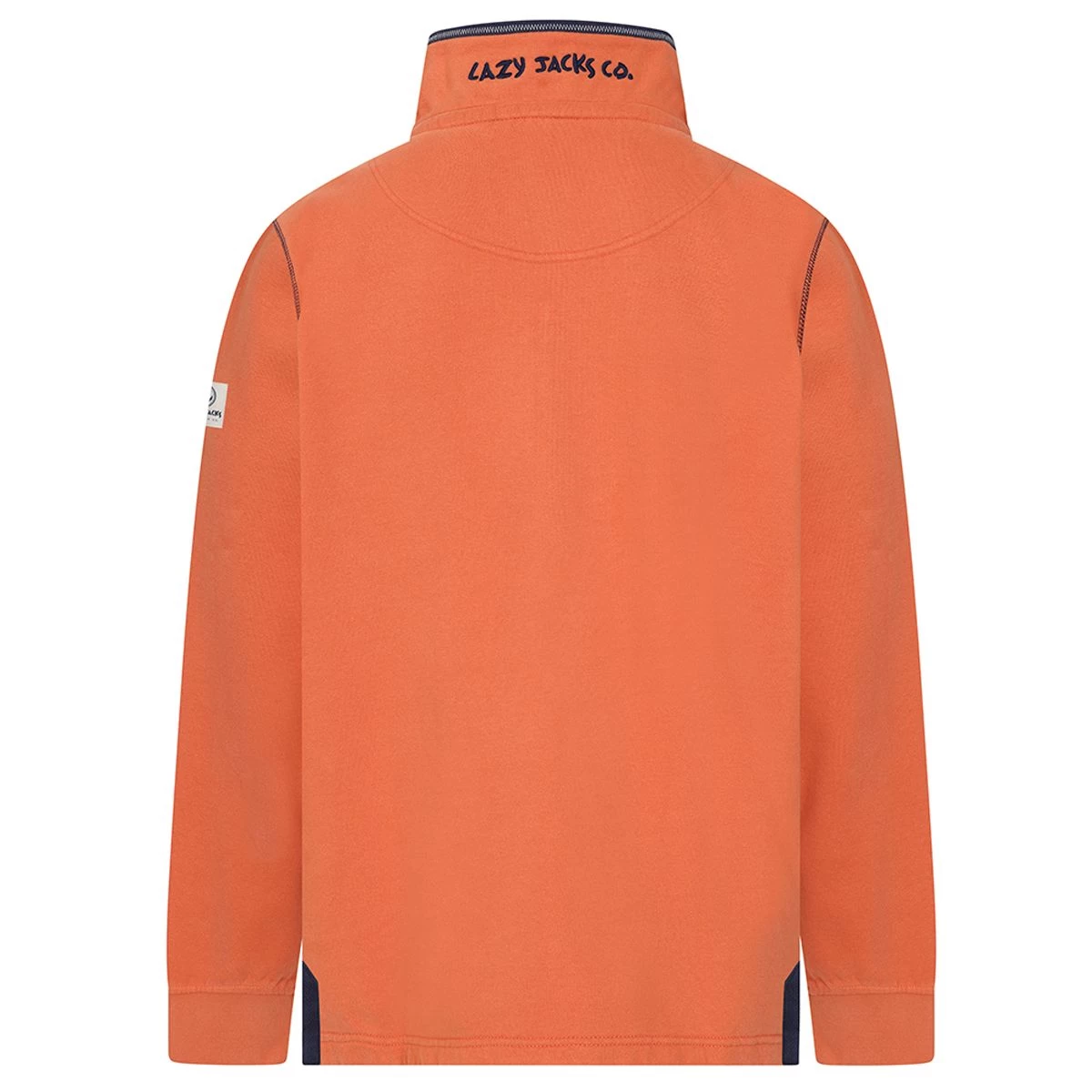 Lazy Jacks Men’s 1/4 Zip Sweatshirt - Orange 3 Lazy Jacks Men’s 1/4 Zip Sweatshirt - Orange - Image 3