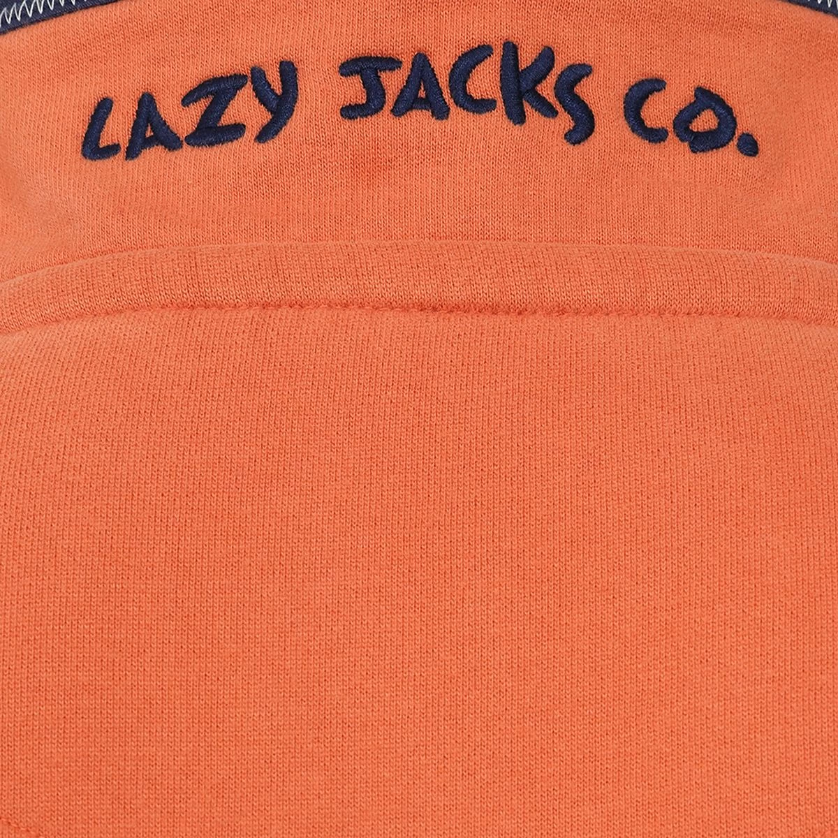 Lazy Jacks Men’s 1/4 Zip Sweatshirt - Orange 4 Lazy Jacks Men’s 1/4 Zip Sweatshirt - Orange - Image 4