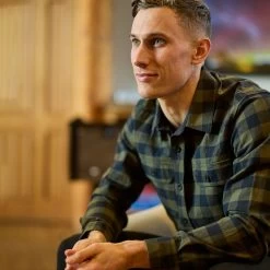 Swanndri Men's Taranaki Tailored Shirt - Olive/Navy