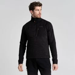 Craghoppers Men’s Tarbert Half Zip Fleece – Black Pepper -Fashionable Man tarbert half zip black pepper 1 1