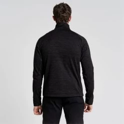 Craghoppers Men’s Tarbert Half Zip Fleece – Black Pepper -Fashionable Man tarbert half zip black pepper 3
