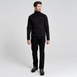 Craghoppers Men’s Tarbert Half Zip Fleece – Black Pepper -Fashionable Man tarbert half zip black pepper 4