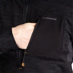 Craghoppers Men’s Tarbert Half Zip Fleece – Black Pepper -Fashionable Man tarbert half zip black pepper 6