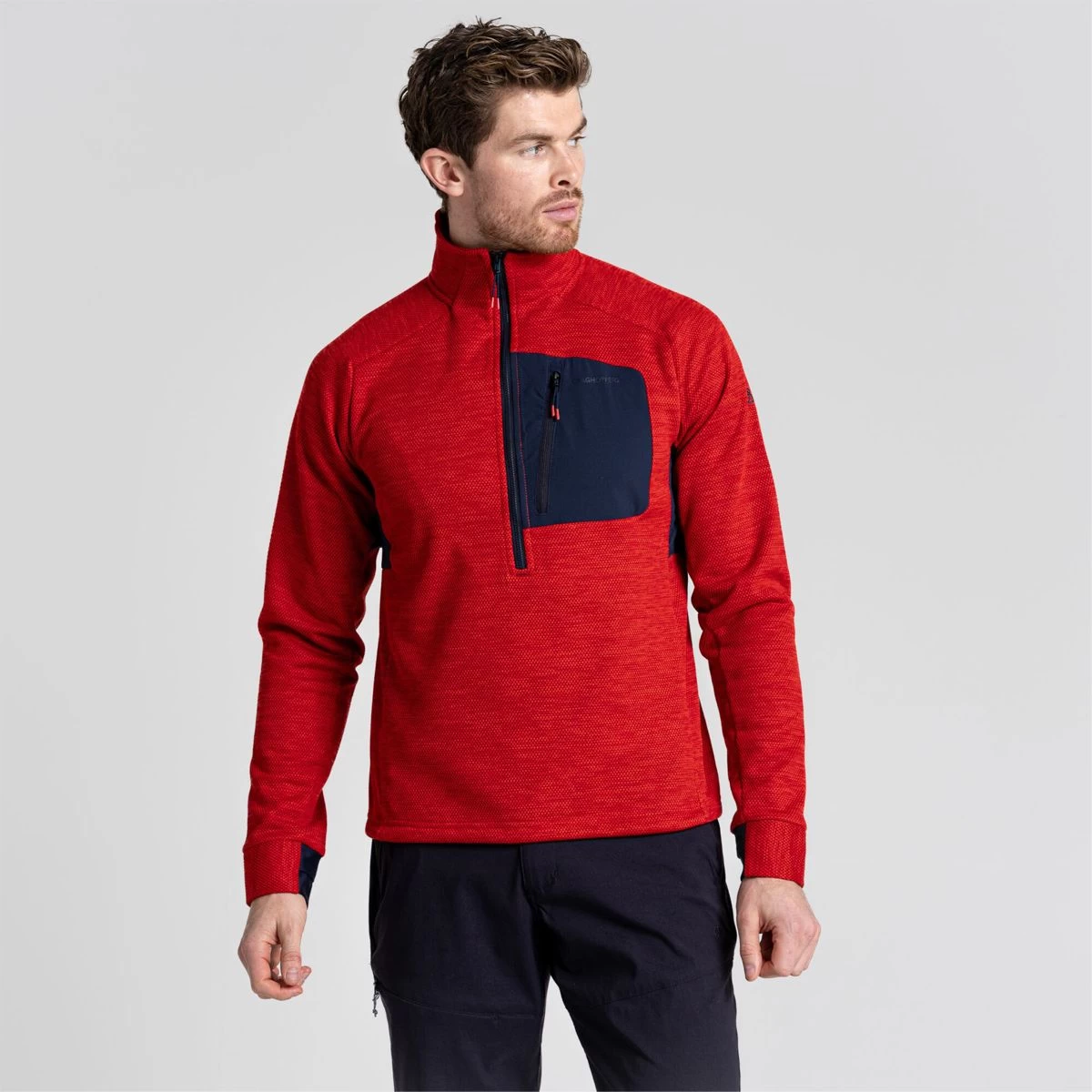 Craghoppers Men’s Tarbert Half Zip Fleece – Chilli Red 9 Craghoppers Men’s Tarbert Half Zip Fleece – Chilli Red - Image 9