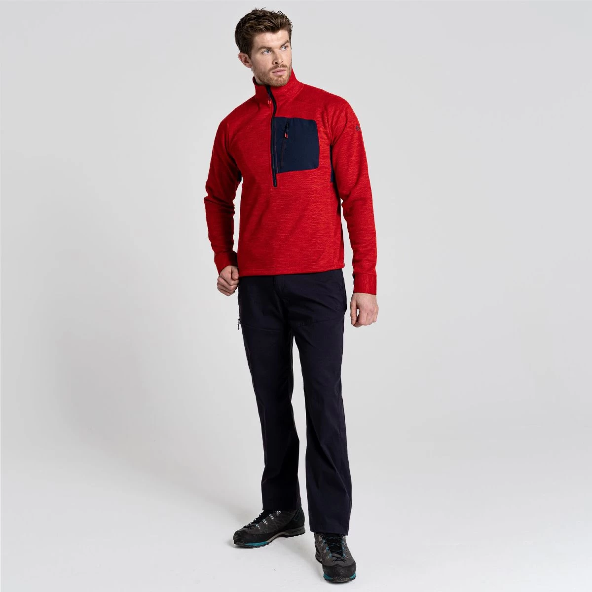 Craghoppers Men’s Tarbert Half Zip Fleece – Chilli Red 4 Craghoppers Men’s Tarbert Half Zip Fleece – Chilli Red - Image 4