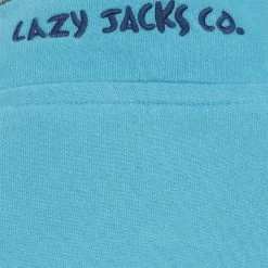 Lazy Jacks Men’s ¼ Zip Sweatshirt - Teal -Fashionable Man teal zip