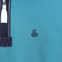 Lazy Jacks Men’s ¼ Zip Sweatshirt - Teal -Fashionable Man teal zip 3