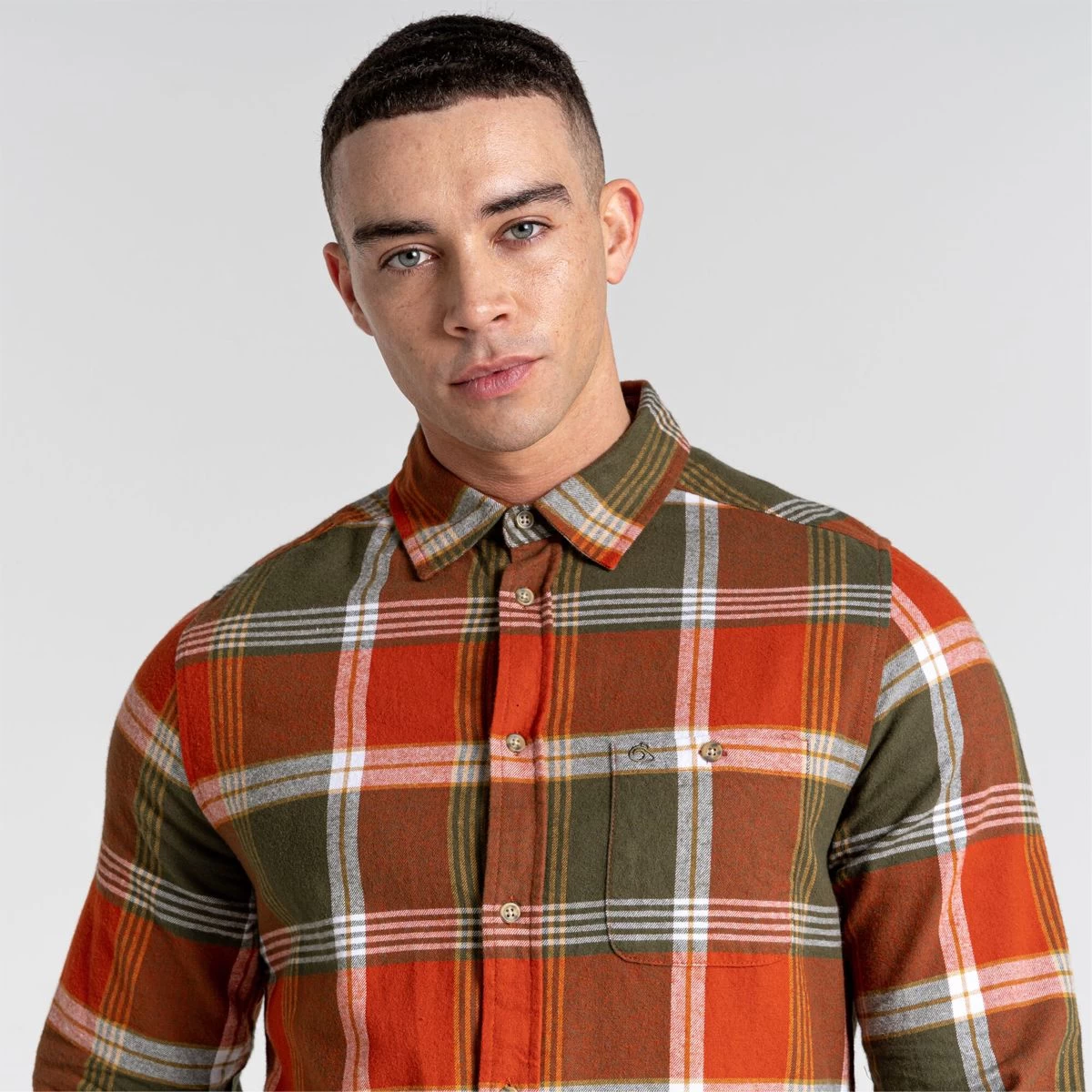 Craghoppers Men’s Thornhill Check Shirt – Potters Clay 7 Craghoppers Men’s Thornhill Check Shirt – Potters Clay - Image 7