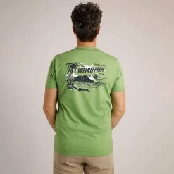 Weird Fish Men's Tiki Eco Graphic T-shirt - Grass Green 13 Weird Fish Men's Tiki Eco Graphic T-shirt - Grass Green -Fashionable Man tiki eco graphic tee grass green 4