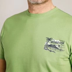 Weird Fish Men's Tiki Eco Graphic T-shirt - Grass Green 15 Weird Fish Men's Tiki Eco Graphic T-shirt - Grass Green -Fashionable Man tiki eco graphic tee grass green 6