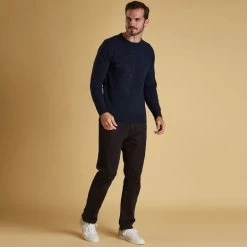 Barbour Men’s Tisbury Crew Neck Sweater – Navy -Fashionable Man tisbury navy 3