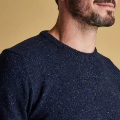 Barbour Men’s Tisbury Crew Neck Sweater – Navy -Fashionable Man tisbury navy 5