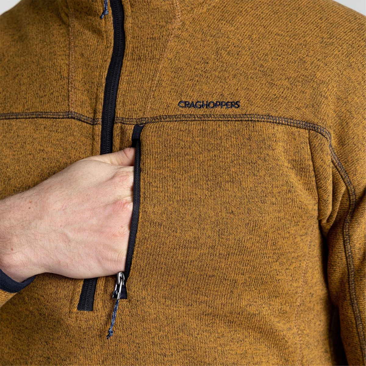 Craghoppers Men’s Torney Half Zip Fleece – Gingko Yellow 6 Craghoppers Men’s Torney Half Zip Fleece – Gingko Yellow - Image 6